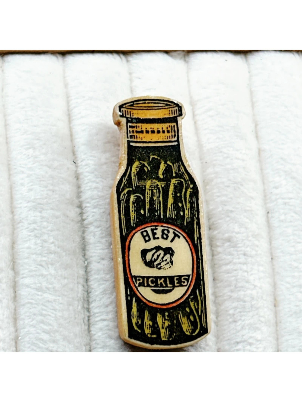 5472gc. Handmade Weird Pickle Brooch